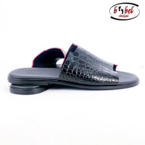 Sandale Noir Croco